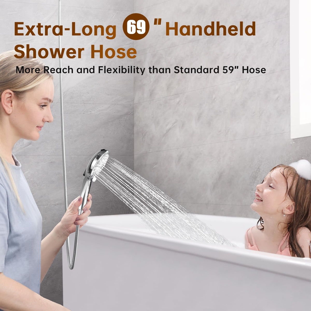 Rain Shower Head with Handheld Spray Built (1.8 GPM / Chrome)