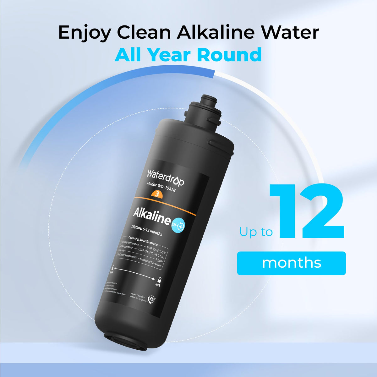 10ALK Replacement for Waterdrop TSB (Black-10ALK)