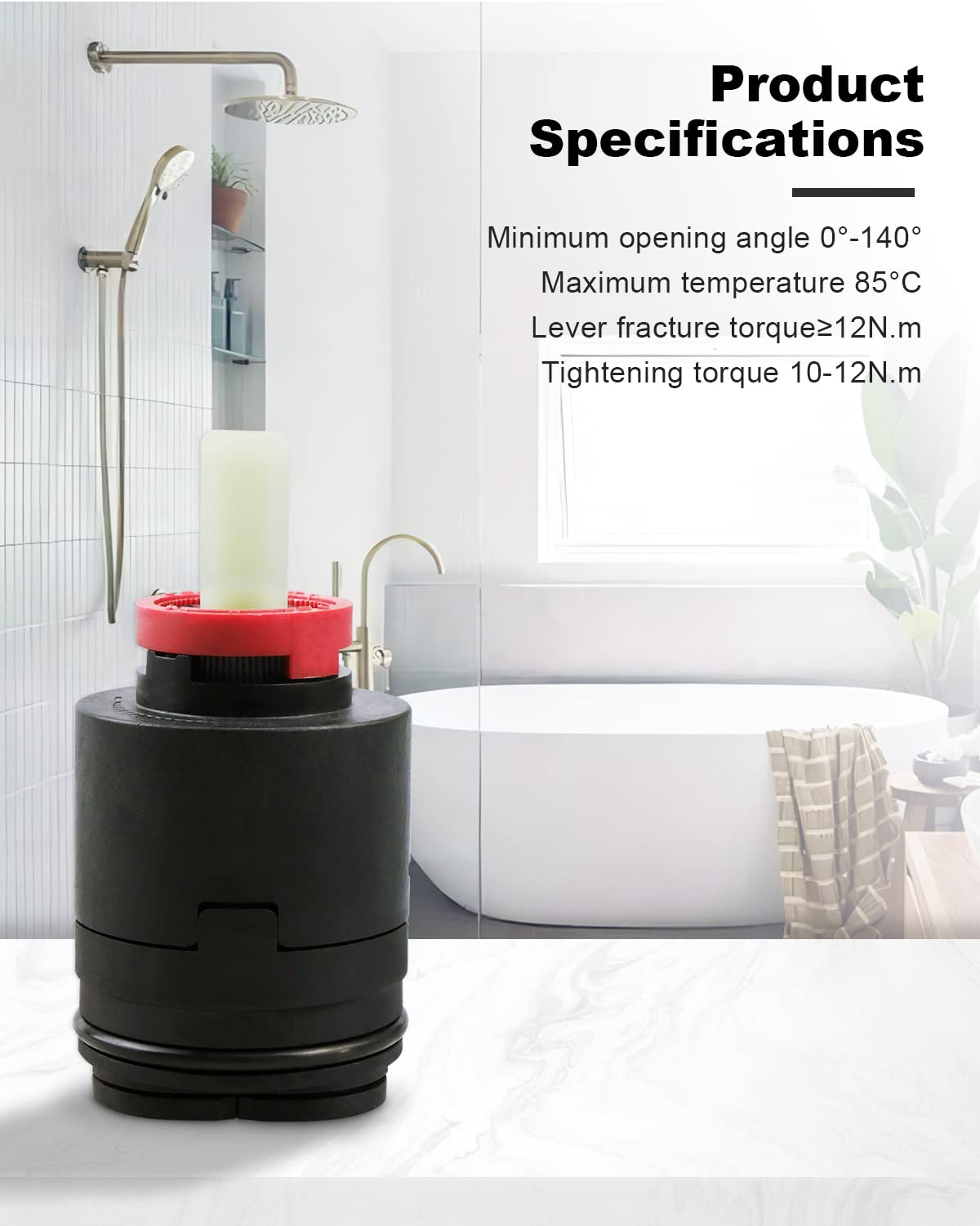40PHF 2 Pressure Balance Cartridge Fit for Shower Faucet Cartridge Only 40mm