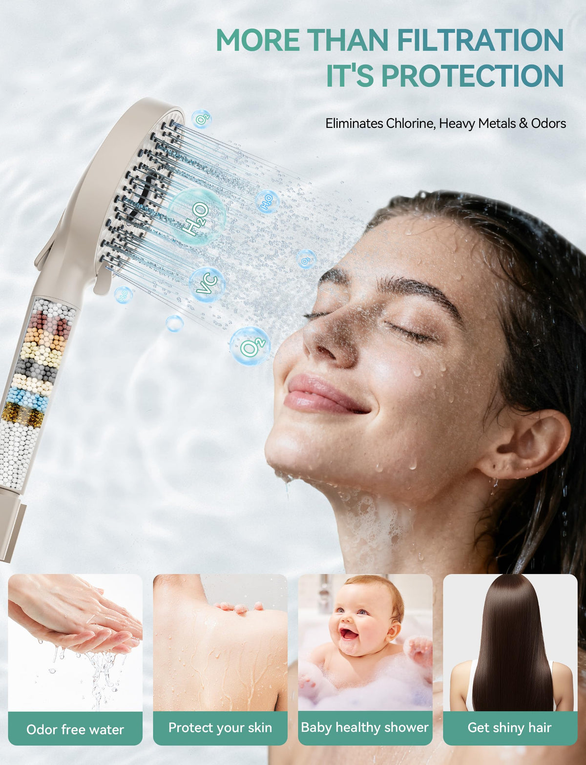 Shower Head with Handheld (Matte Khaki)