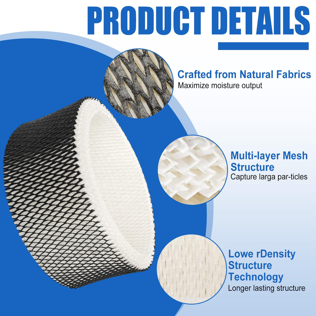 HWF62 Humidifier Filter A Compatible with Holmes Sunbeam (6pack)