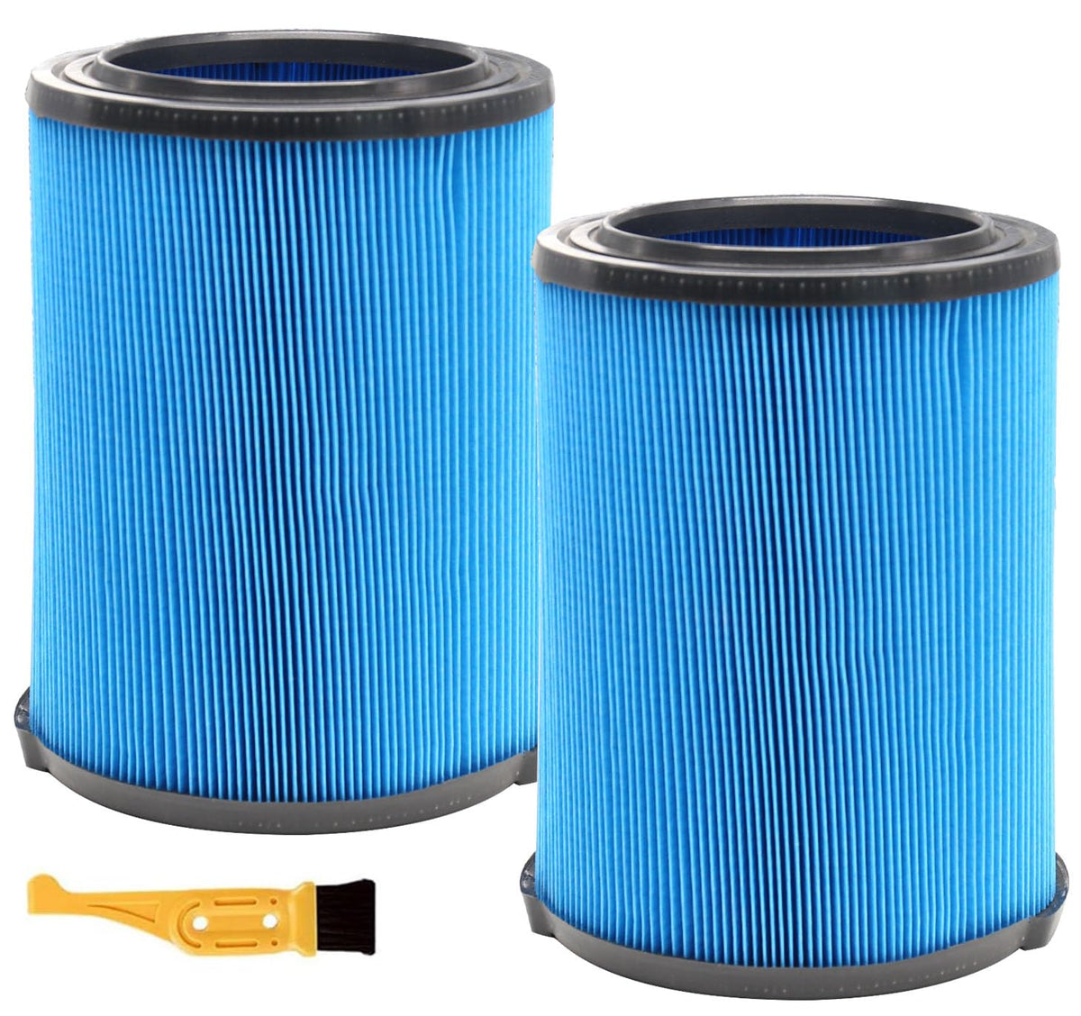VF5000 Replacement Filter for Ridgid Shop Vac 6 (M 2 Pcs Filters / Blue VF5000)