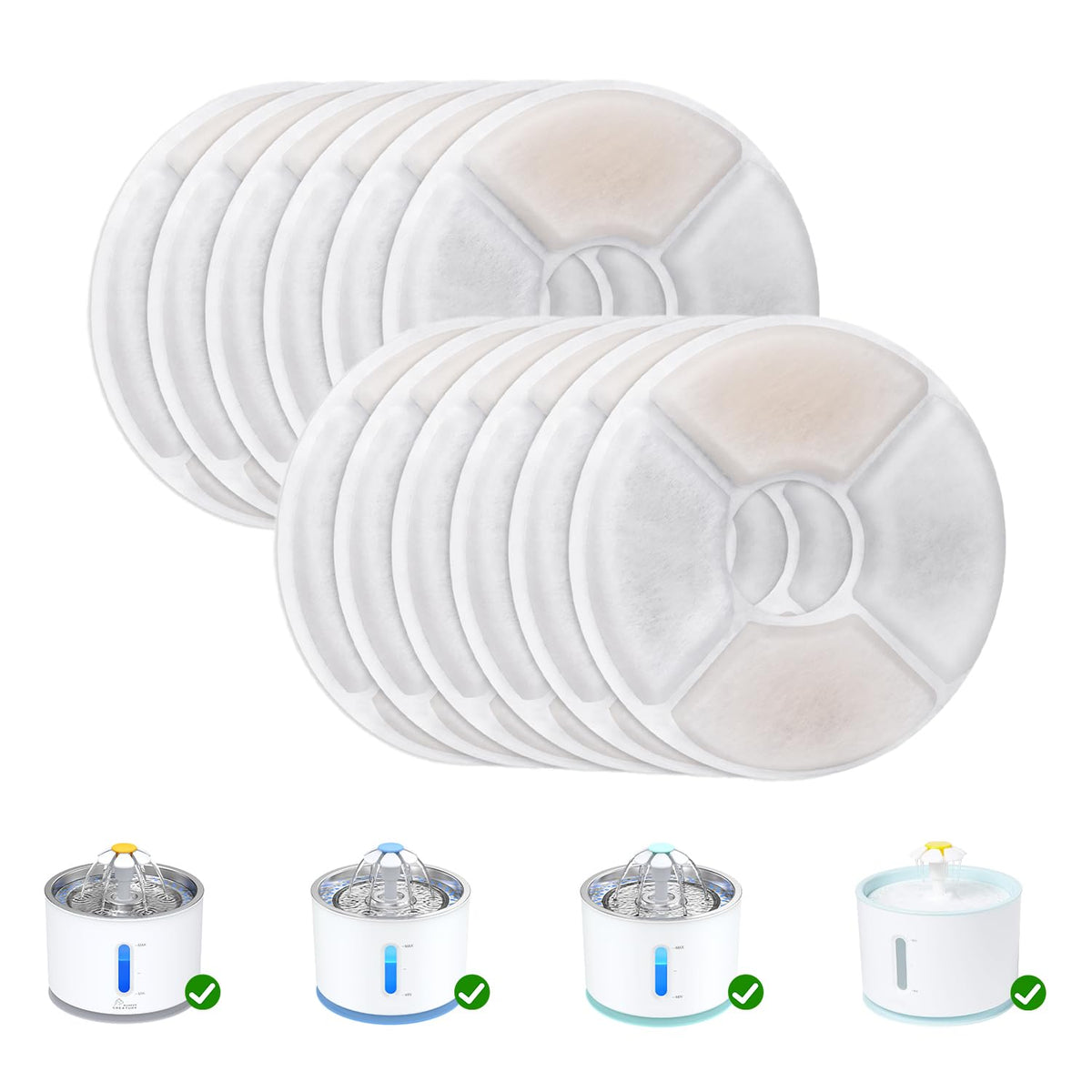 Cat Water Fountain Filter Replacement 12 Pack