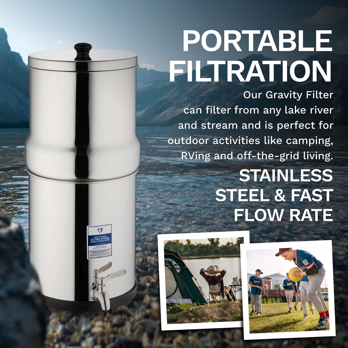 Ultra Gravity Water Filter System (Survivor Filter Ultra Gravity Water Filter System and Ceramic Filters)
