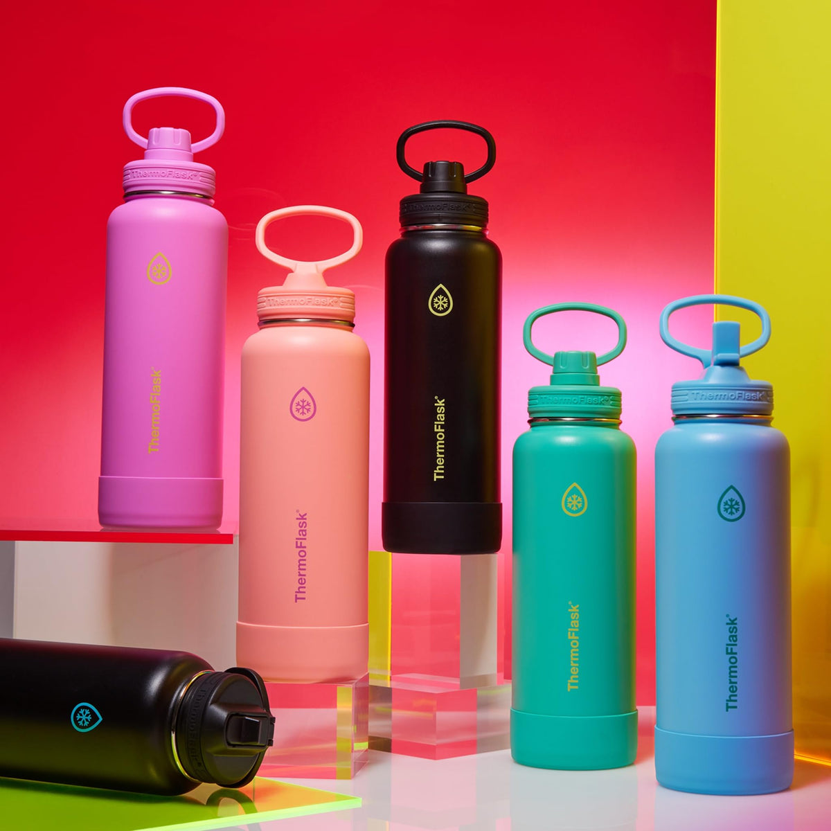 Insulated Water Bottle with Spout Lid (Screamin' Green / 40 Ounces)