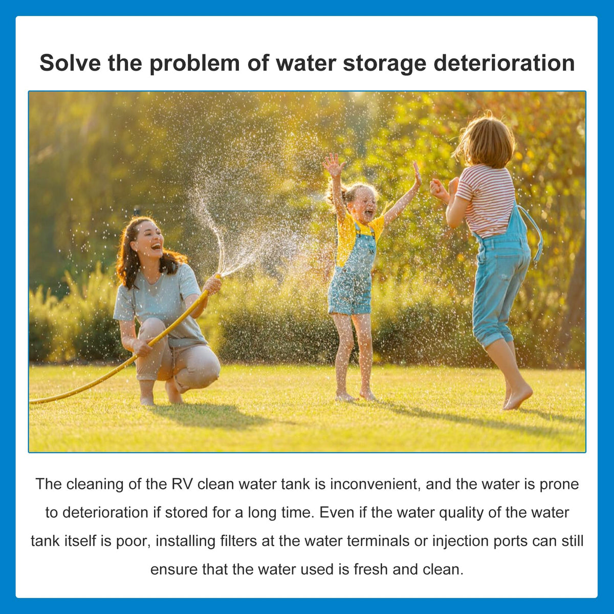 RV Inline Water Filter with 2 Flexible Hose Protectors