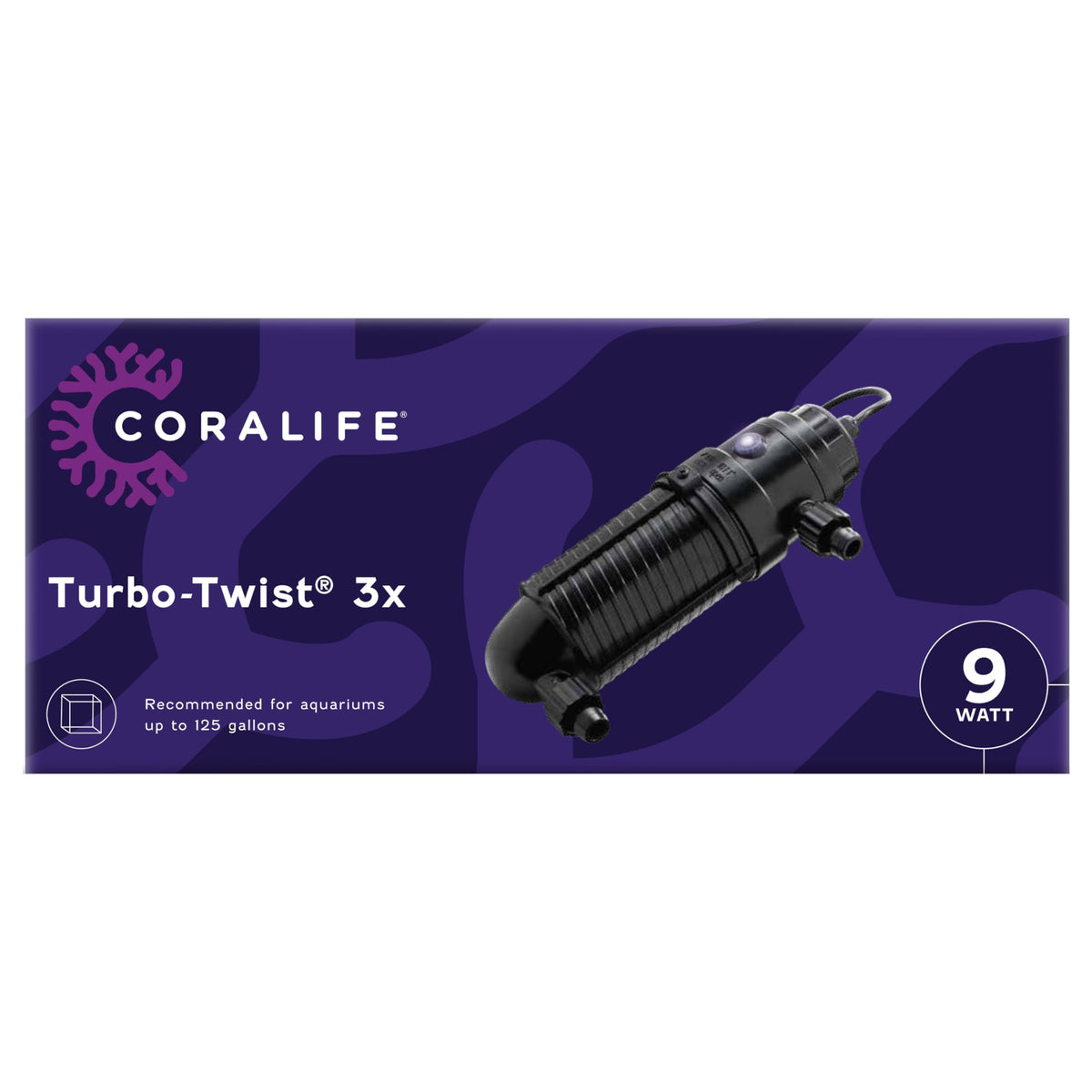 Turbo Twist 3X Aquarium UV Sterilizer (3X, 9 Watt, Up to 125 Gallons)