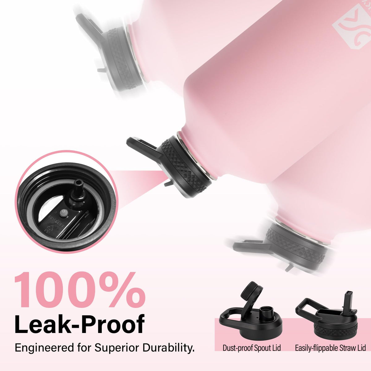1 Gallon Insulated Water Bottle w (Pink / 128 Ounces)