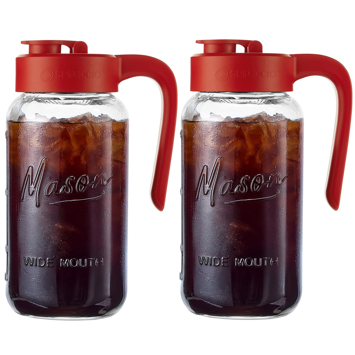 Mason Jar Pitcher (Red)