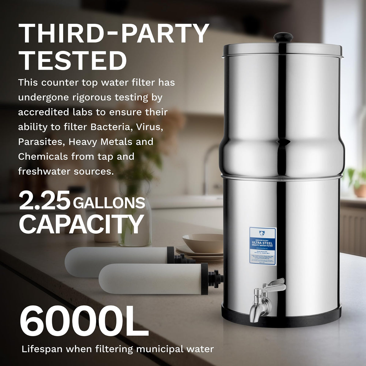 Ultra Gravity Water Filter System (Survivor Filter Ultra Gravity Water Filter System and Ceramic Filters)