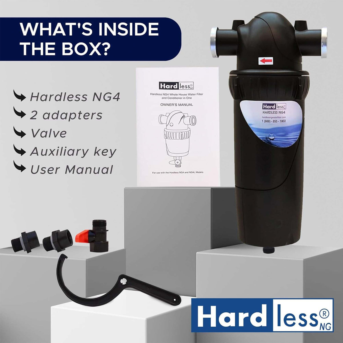 4L Whole House Water Filter (NG4L - 1" In/Out for Extra Hard Water)