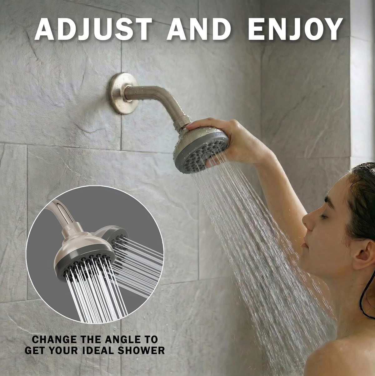 Pressure Boosting Shower Head (Brushed Nickel / 1.8 GPM)