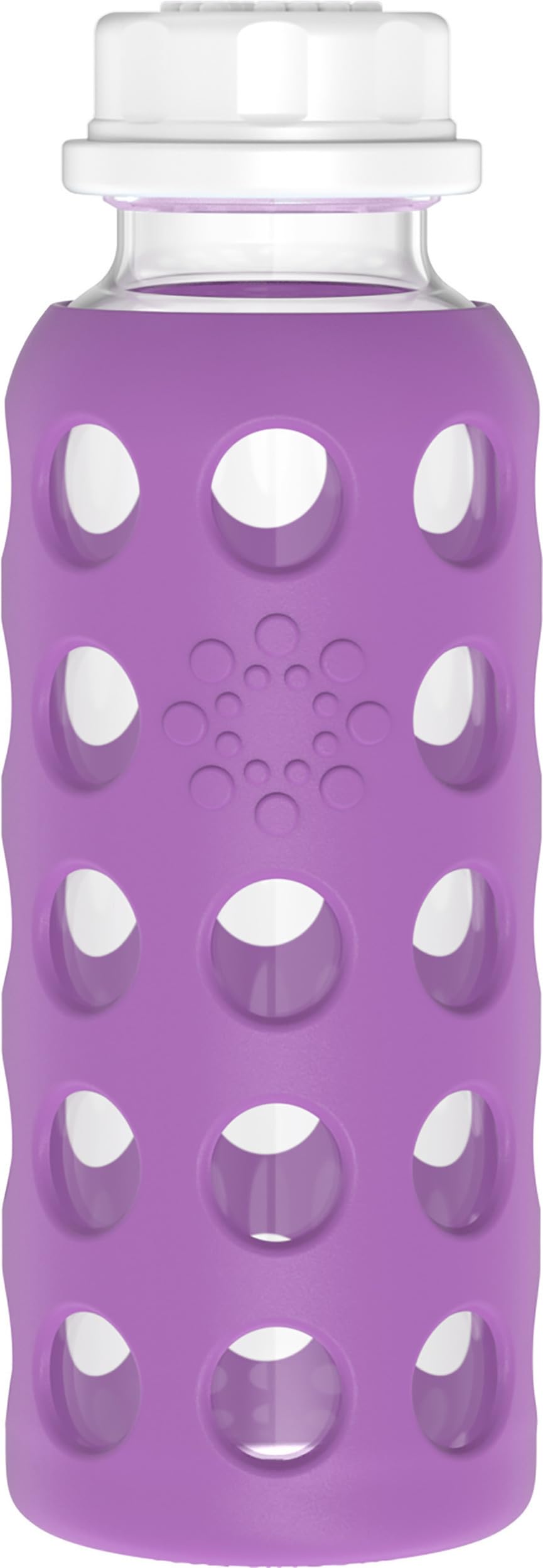 9oz Glass Baby Bottle with Cap (Grape)