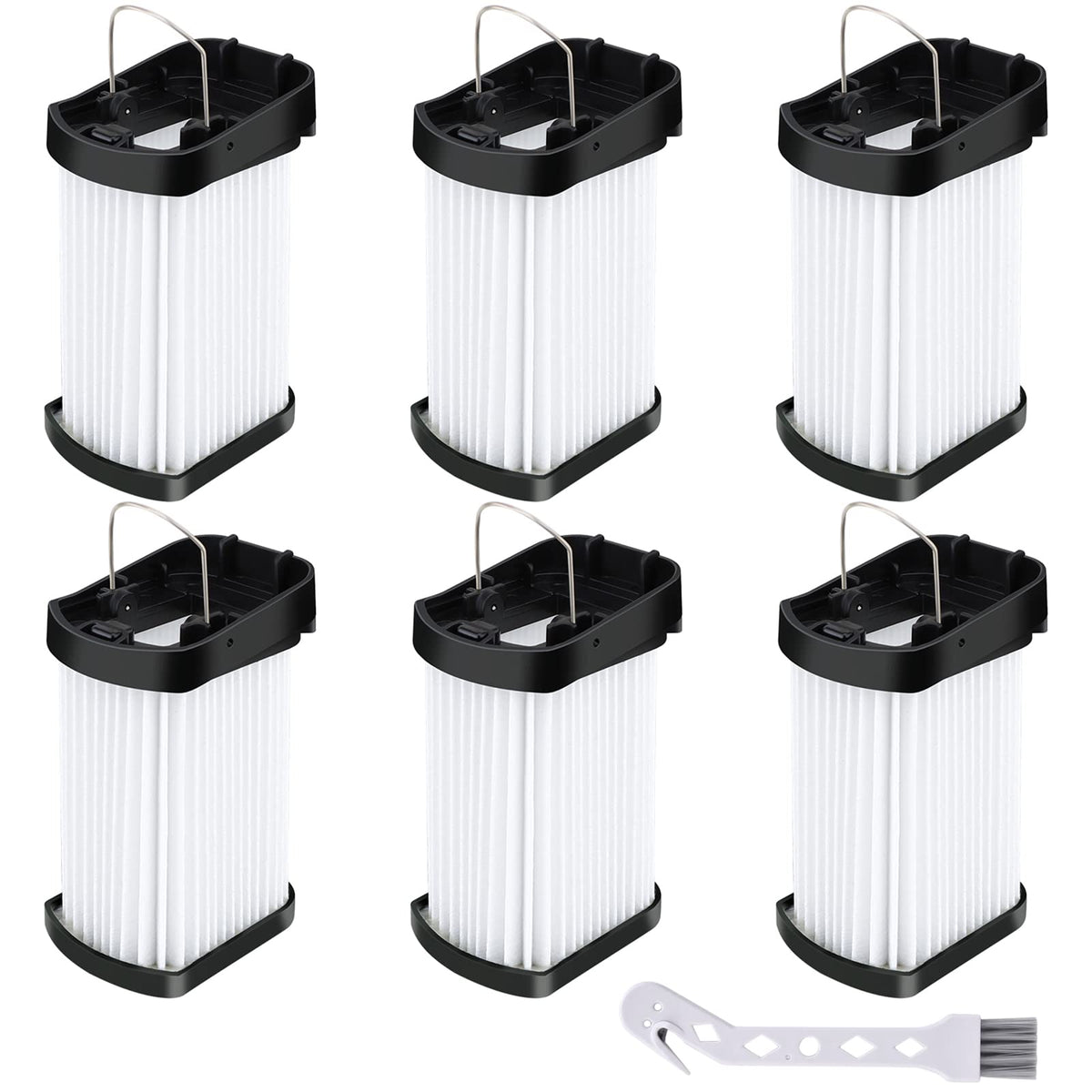6 Pack Replacement Fabric Filter Compatible with Shark Cordless
