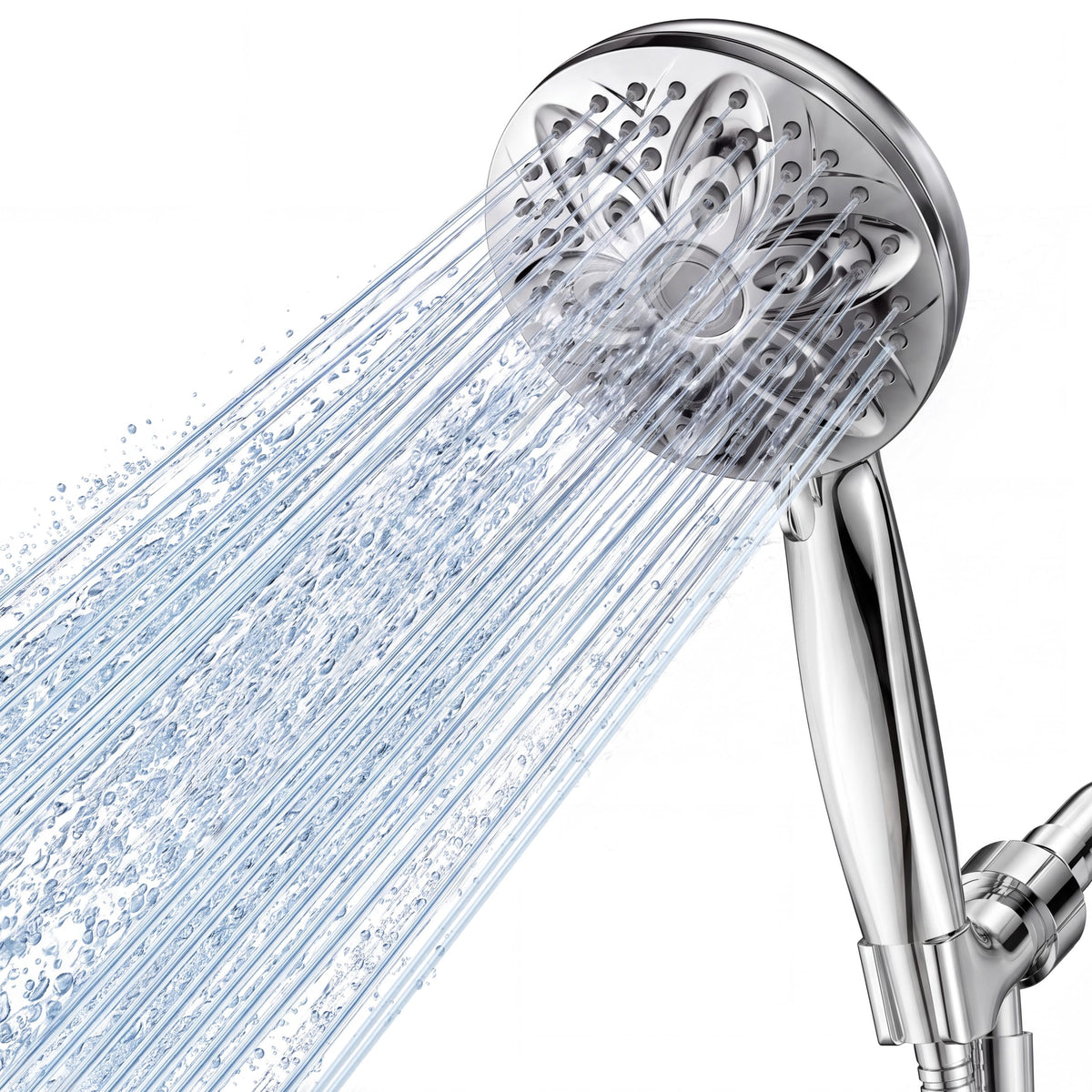 Silver High Pressure Handheld Shower Head with 6 Spray Modes (6 Modes / Silver)