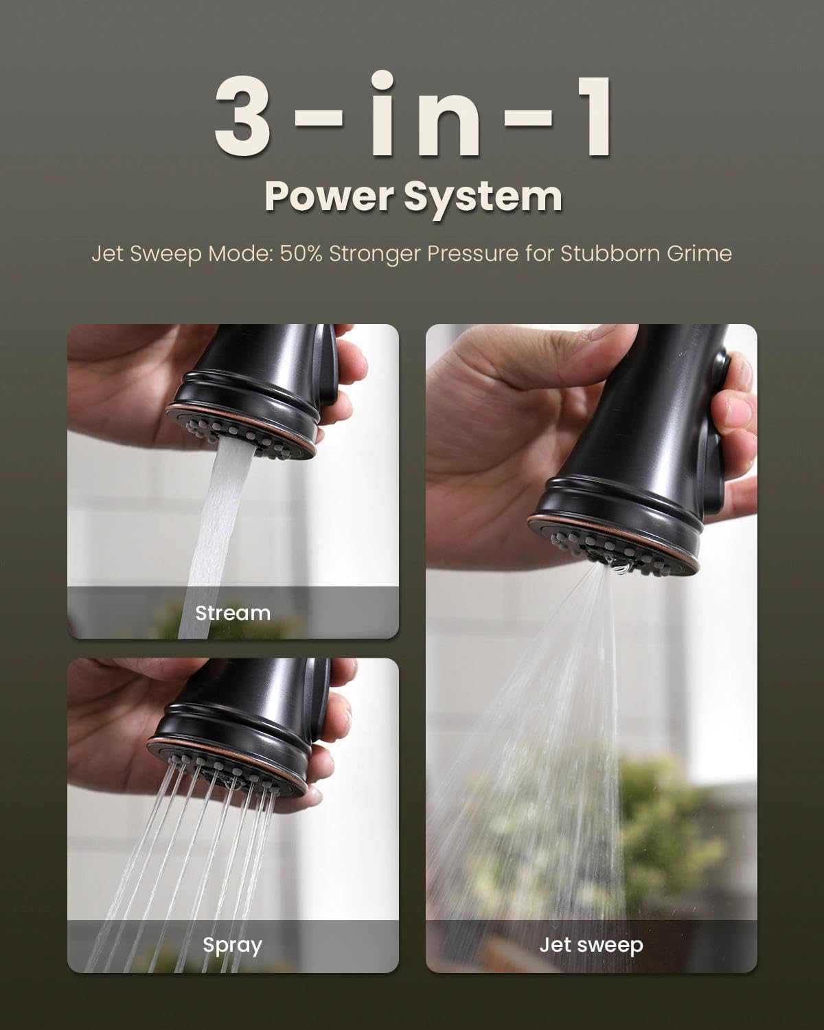 Antique Pull Down Kitchen Faucet with Sprayer Oil Rubbed Bronze (Oil Rubbed Bronze)