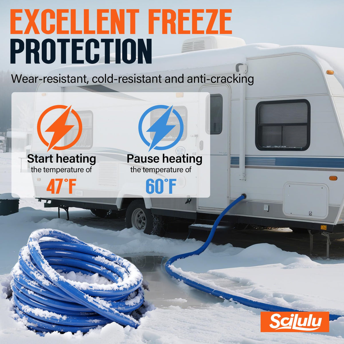 30FT Heated Water Hose for RV (30ft)