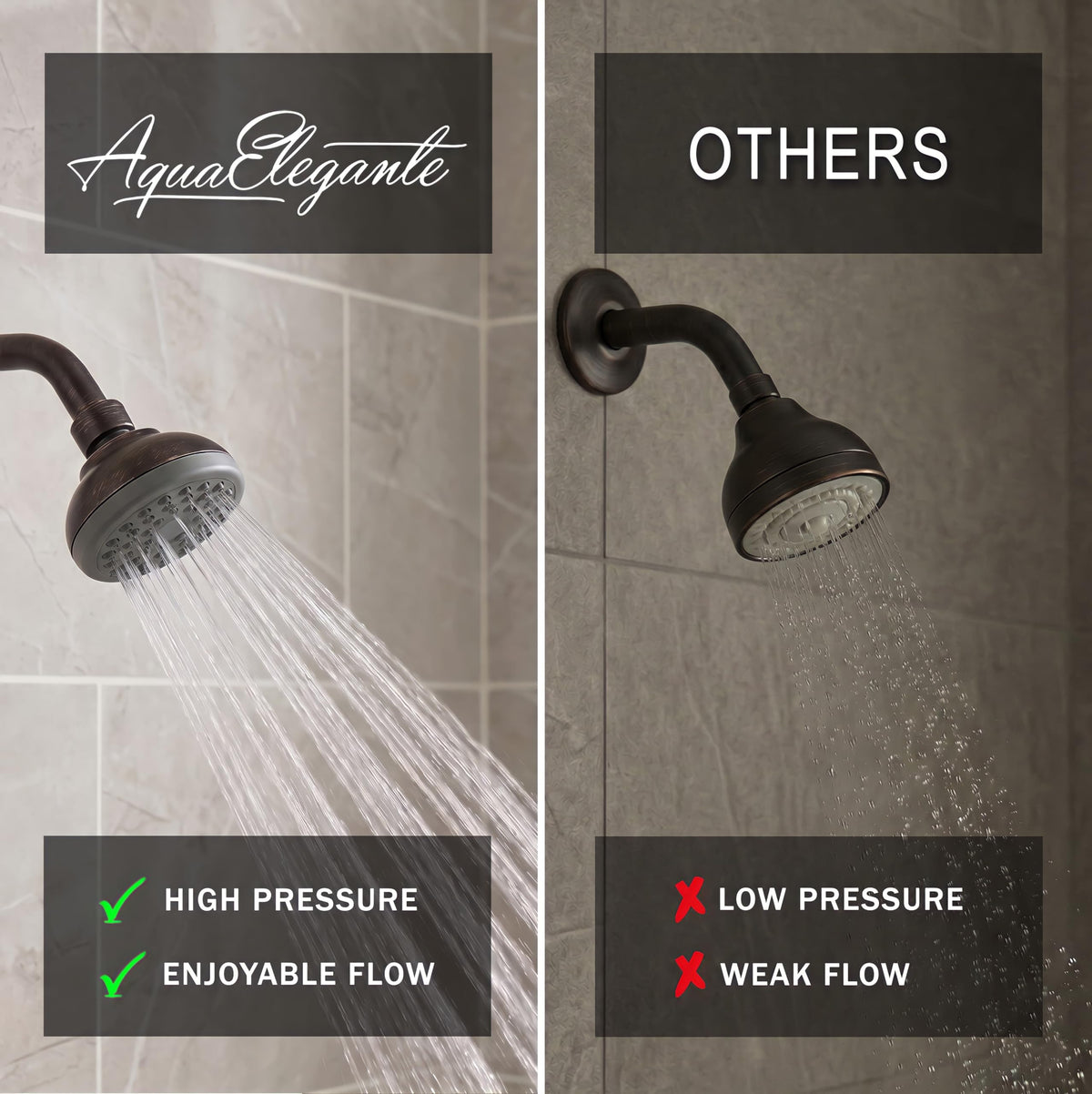 Pressure Boosting Shower Head (Oil Rubbed Bronze / 1.8 GPM)