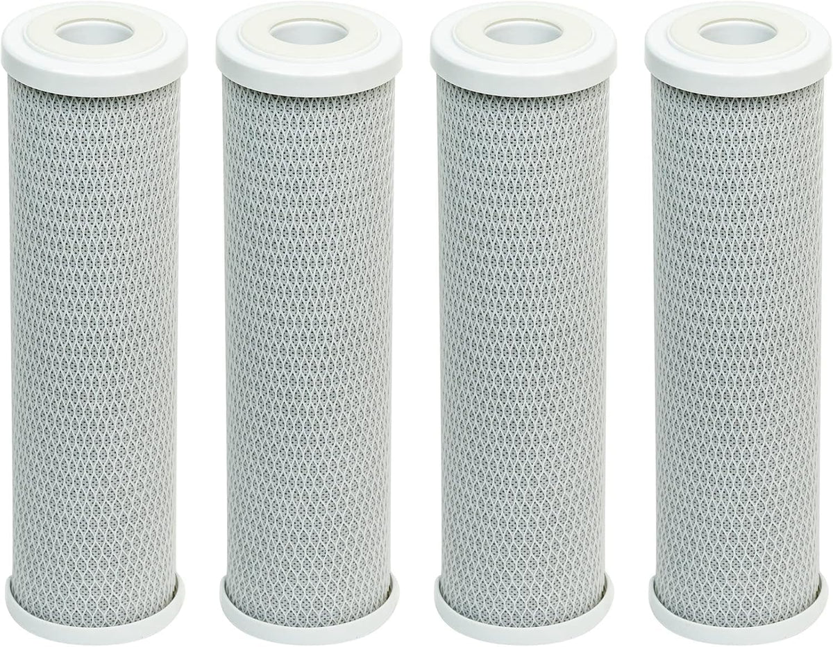 10x2.5 Carbon Block for EcoPure EPW2C Universal Fit (Carbon Block, 4 Pack)