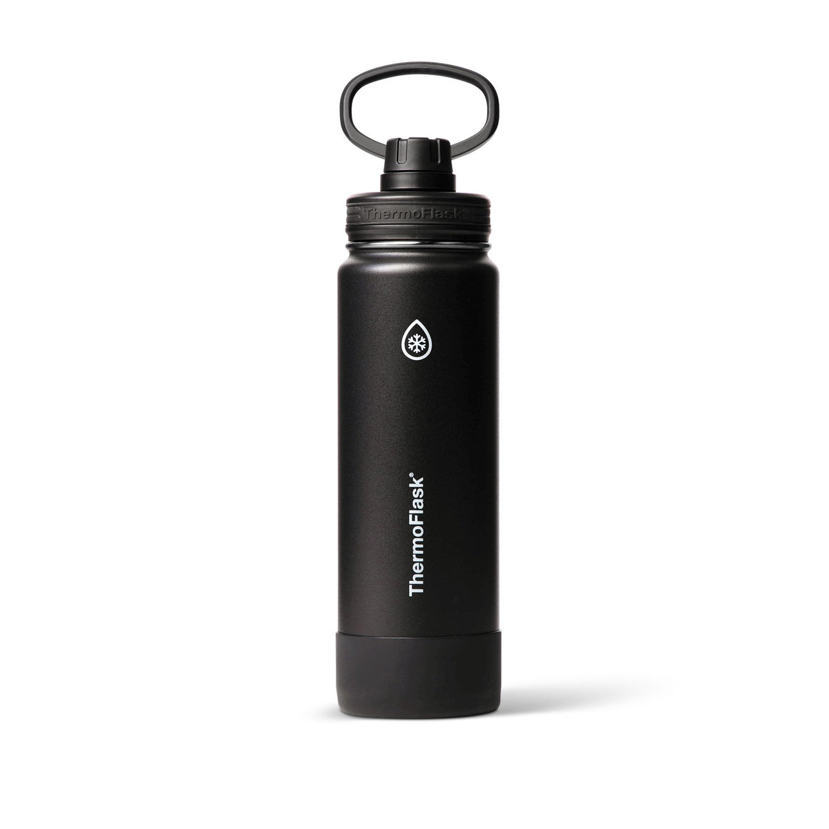 Insulated Water Bottle with Spout Lid (Black / 24 Ounces)