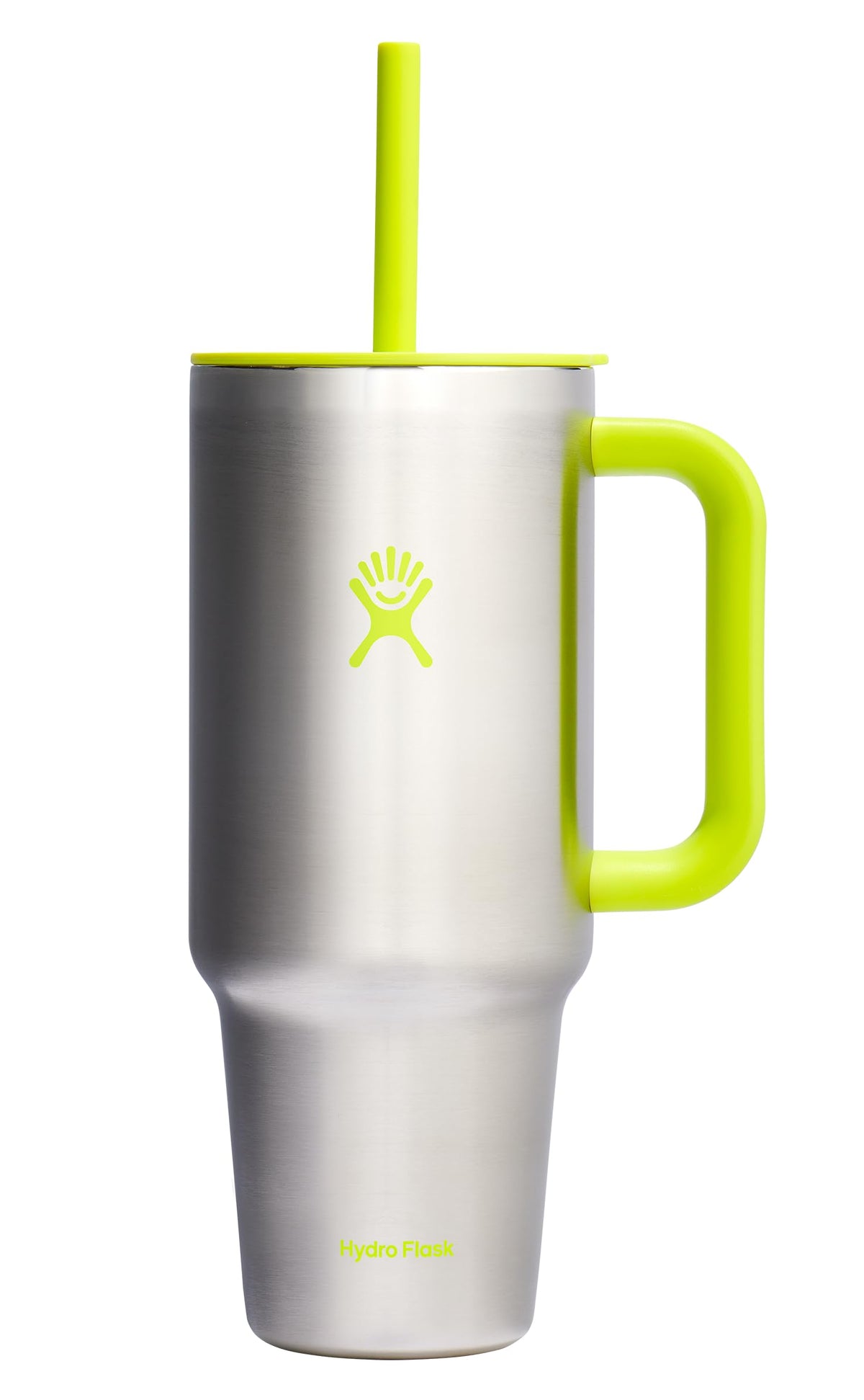 Travel Tumbler with Handle (Stainless Steel Lime / 40 Ounces)