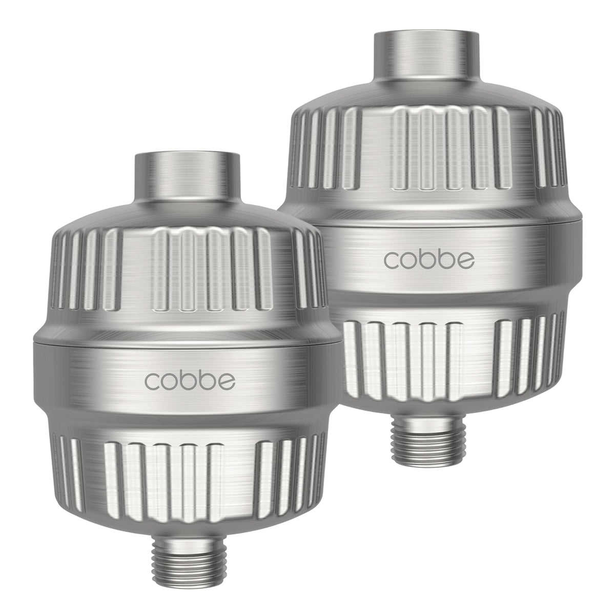 HD HEAVY DUTY High Output Shower Filter 2 Pack (Shower Filter X 2 / 1. Brushed Nickel X 2)