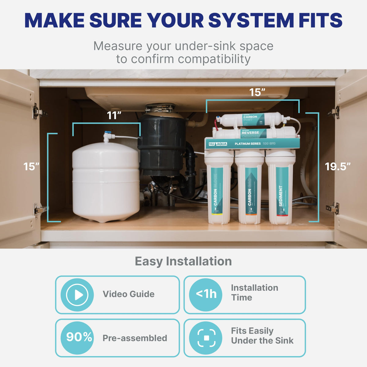 6 Stage UV Under Sink Reverse Osmosis Water Filter System