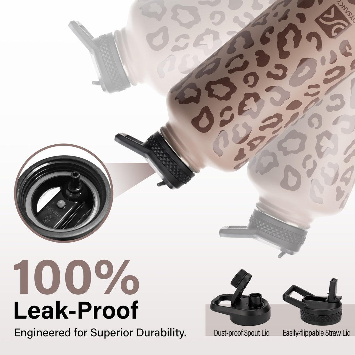Insulated Water Bottle (Leopard Print / 87 Ounces)