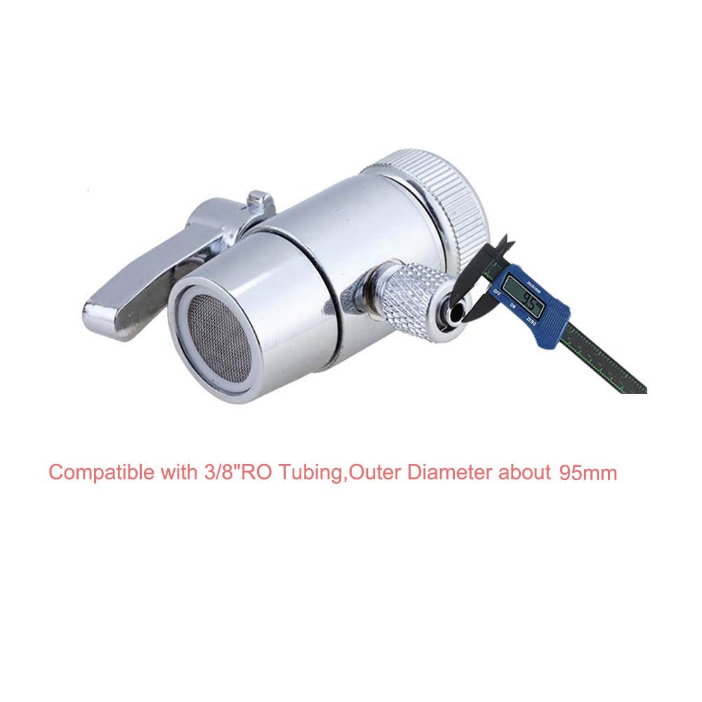 Faucet Diverter Valve with Aerator M22 Female Thread (Fits Single Way 3/8" OD Tubing)