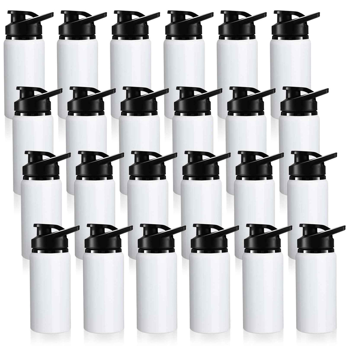 Aluminum Water Bottle Bulk (20 Ounces (Pack of 24) / White 2)