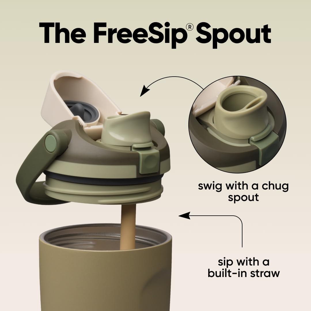 FreeSip Sway Stainless Steel Water Bottle 18 oz Off Road (Off Road / 18 Ounces)