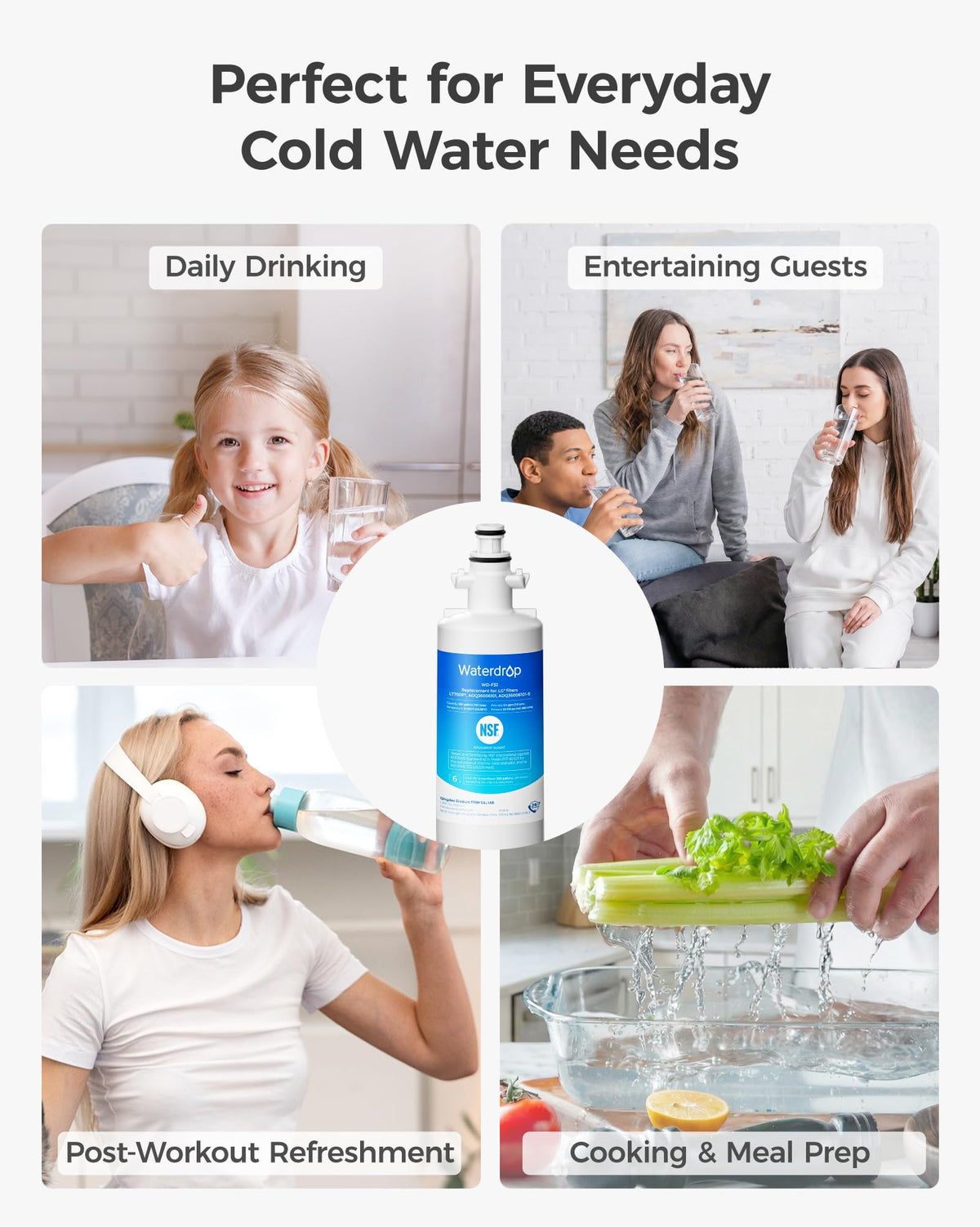 ADQ36006101 Replacement for LG® LT700P® Water Filter