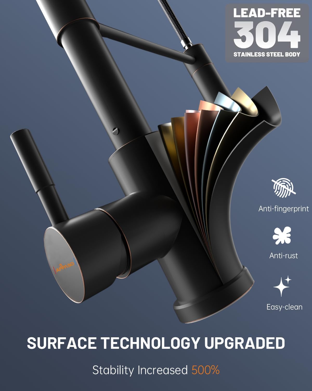 Spring Style Kitchen Faucet with Soap Dispenser Oil Rubbed Bronze (Oil Rubbed Bronze)