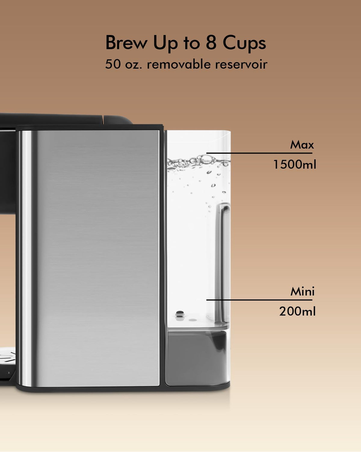 3-in-1 Coffee Maker, 1500W Pod Brewer with Digital Display (Light Black)