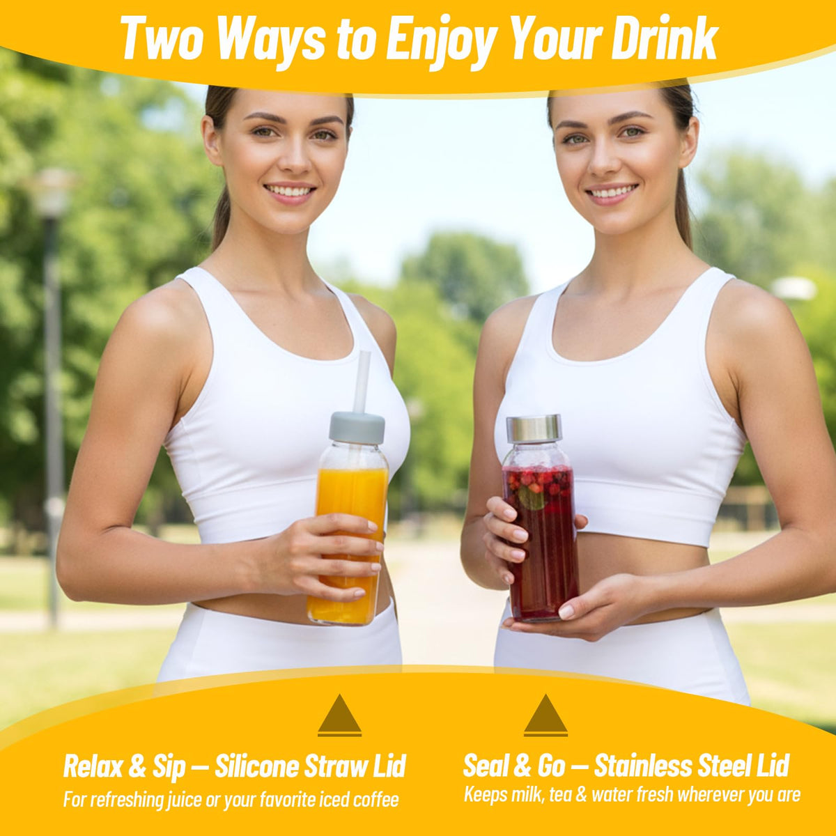 10 oz Glass Juice Bottles (Clear Glass Bottle 6 Pack / 10 Ounces)
