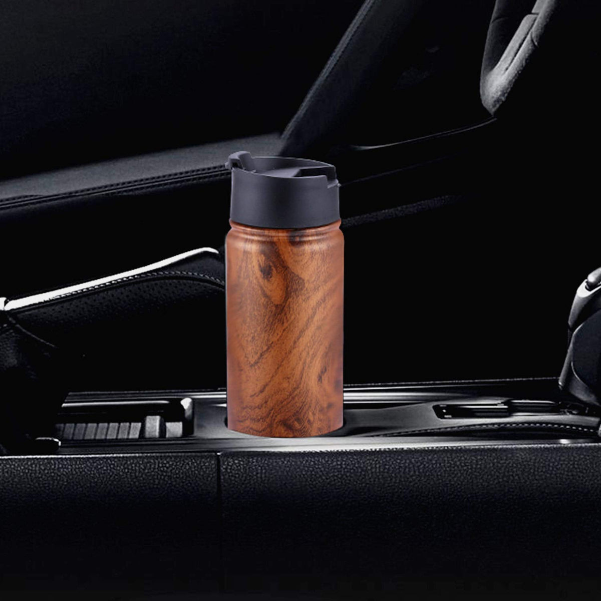 Tea Infuser Bottle With Removable Loose Leaf Tea Strainer (Wood / 18 Ounces)