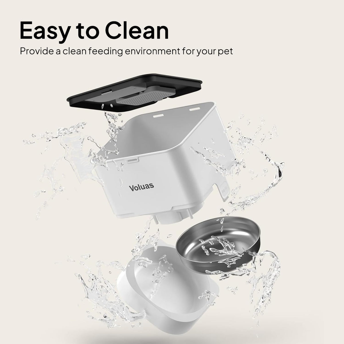 Automatic Cat Feeder (4 L / White Opaque)