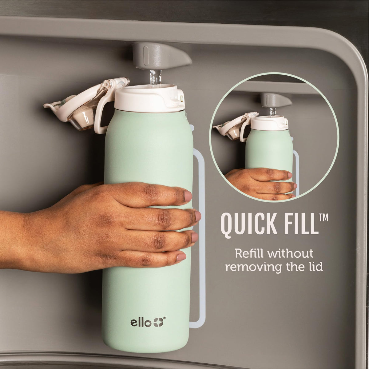 Pop & Fill 32oz Stainless Water Bottle (32oz / Sunset Meadow)