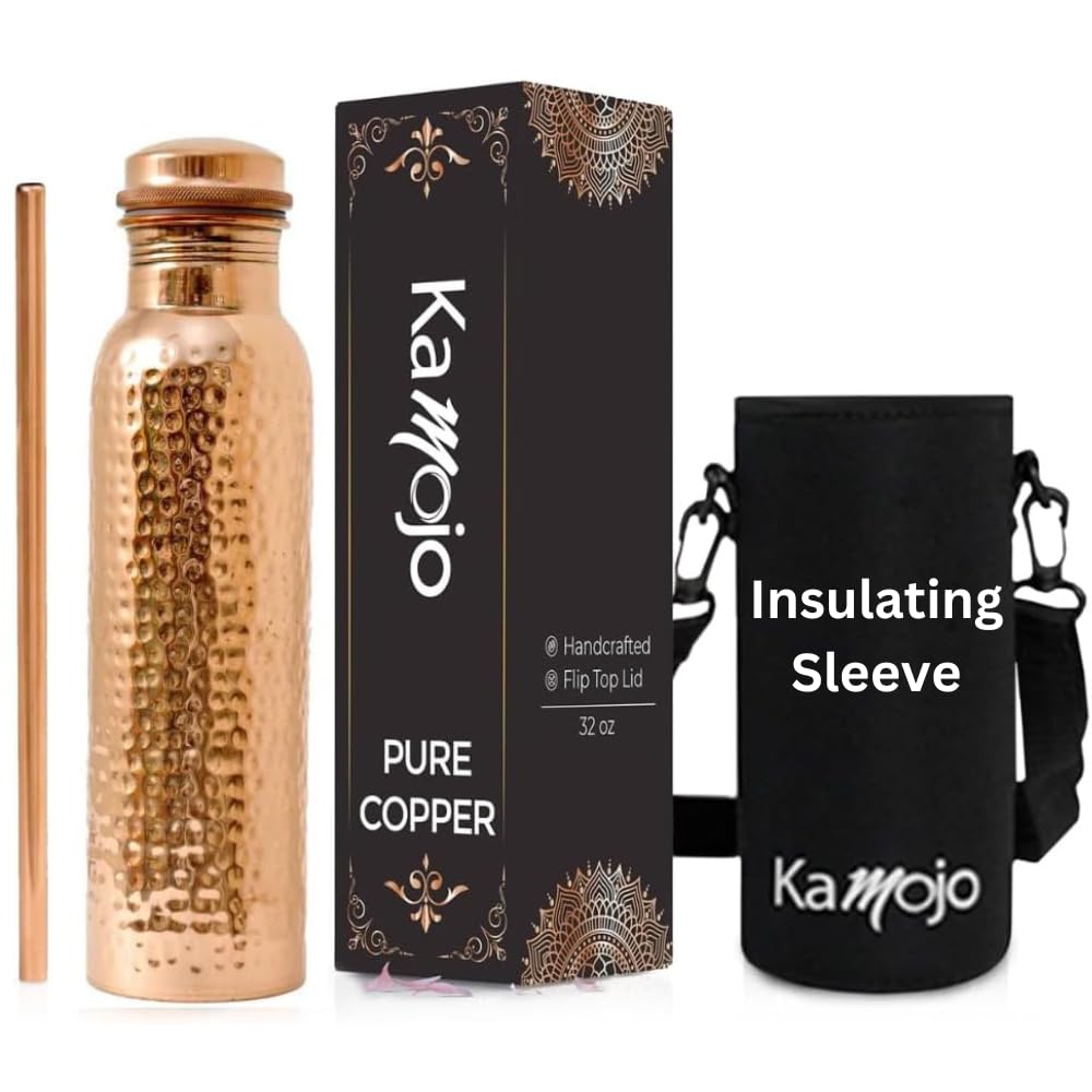 Copper Water Bottle for Drinking (Copper)