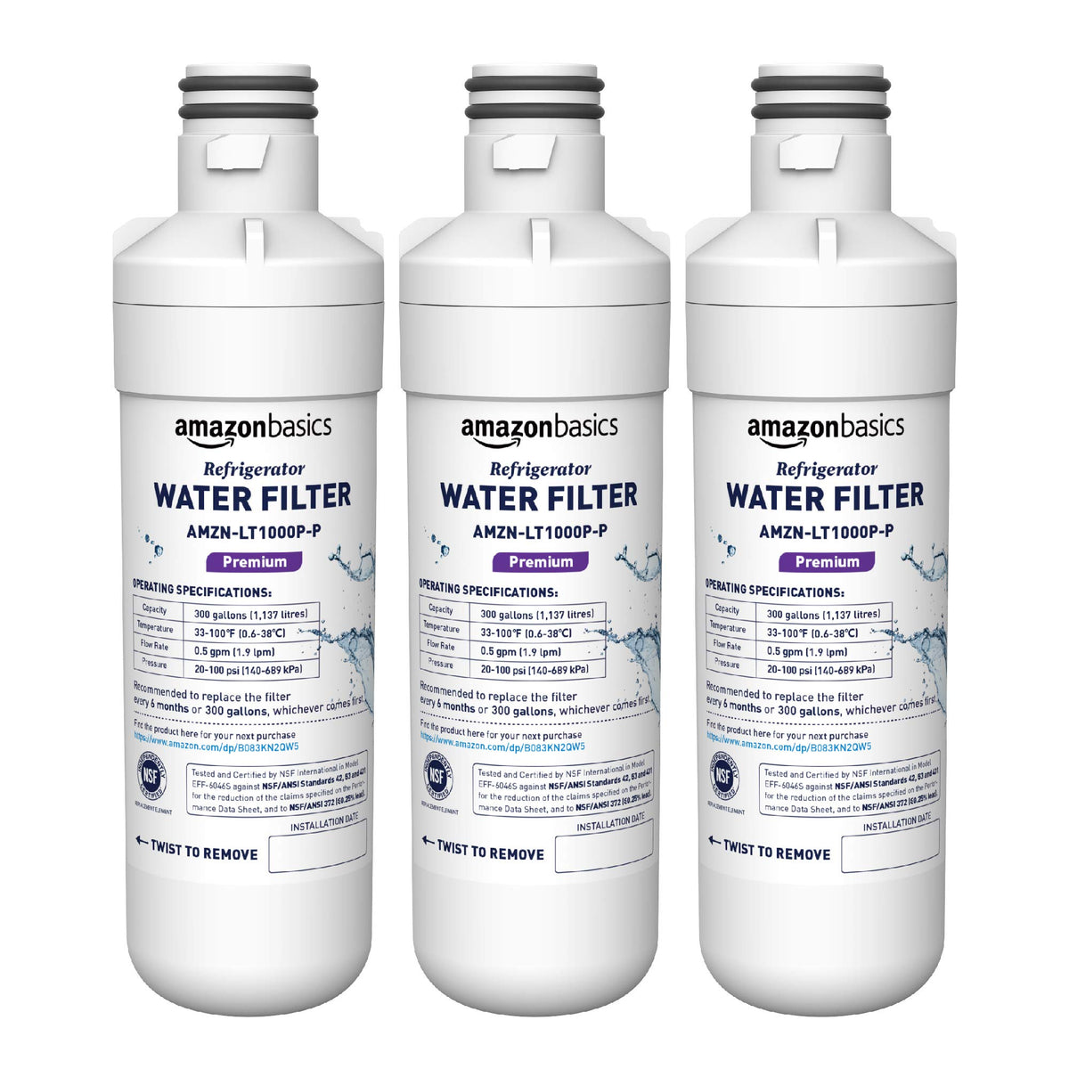 Replacement LG LT1000P Refrigerator Water Filter (Premium Tier)