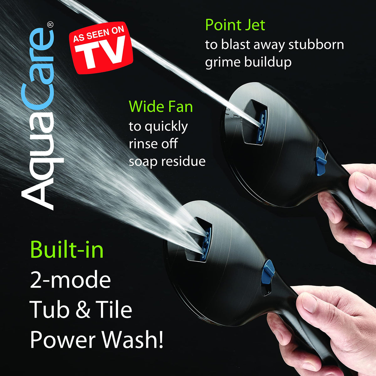 AquaCare 48 mode High Pressure 3 (4.3 Inch Rain Shower Head / Matte Black)