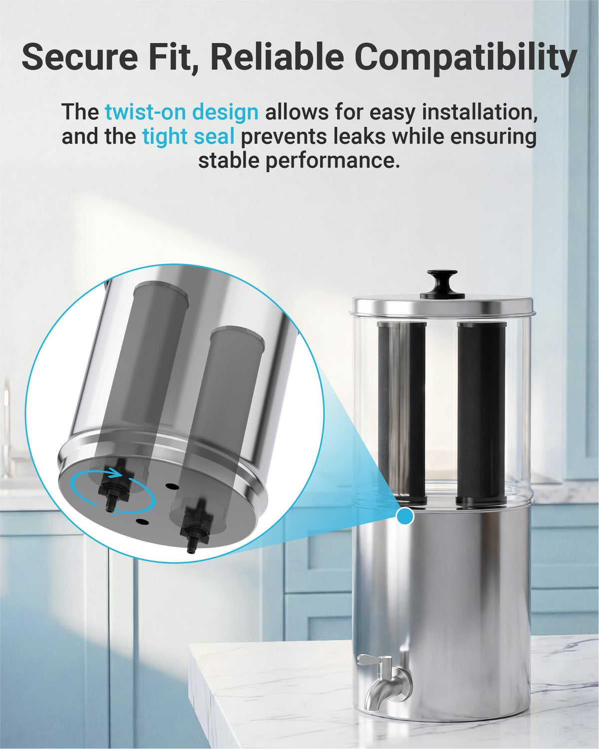 Gravity Water Filter (Black Filter)