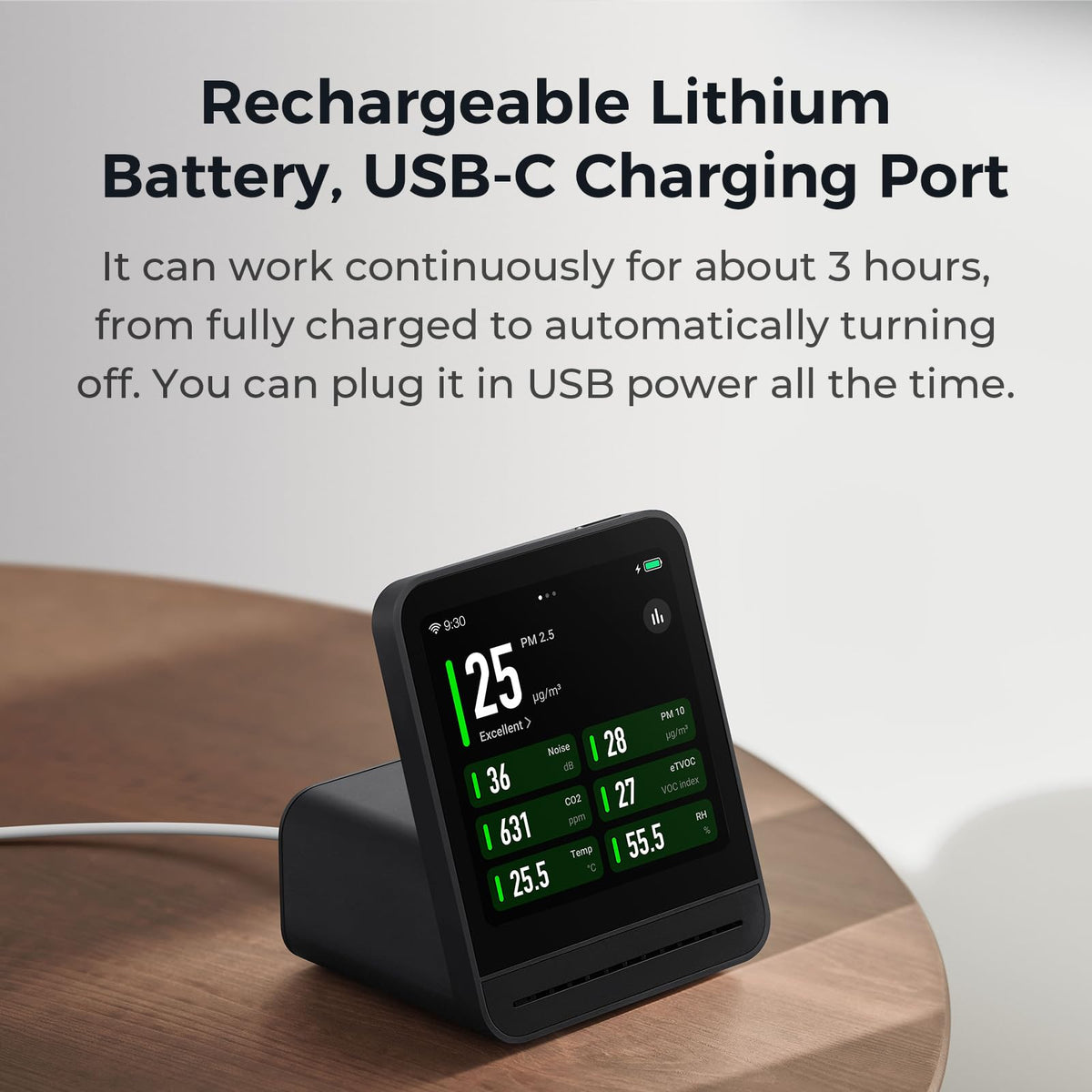 Air Quality Monitor Gen 2 (Black)