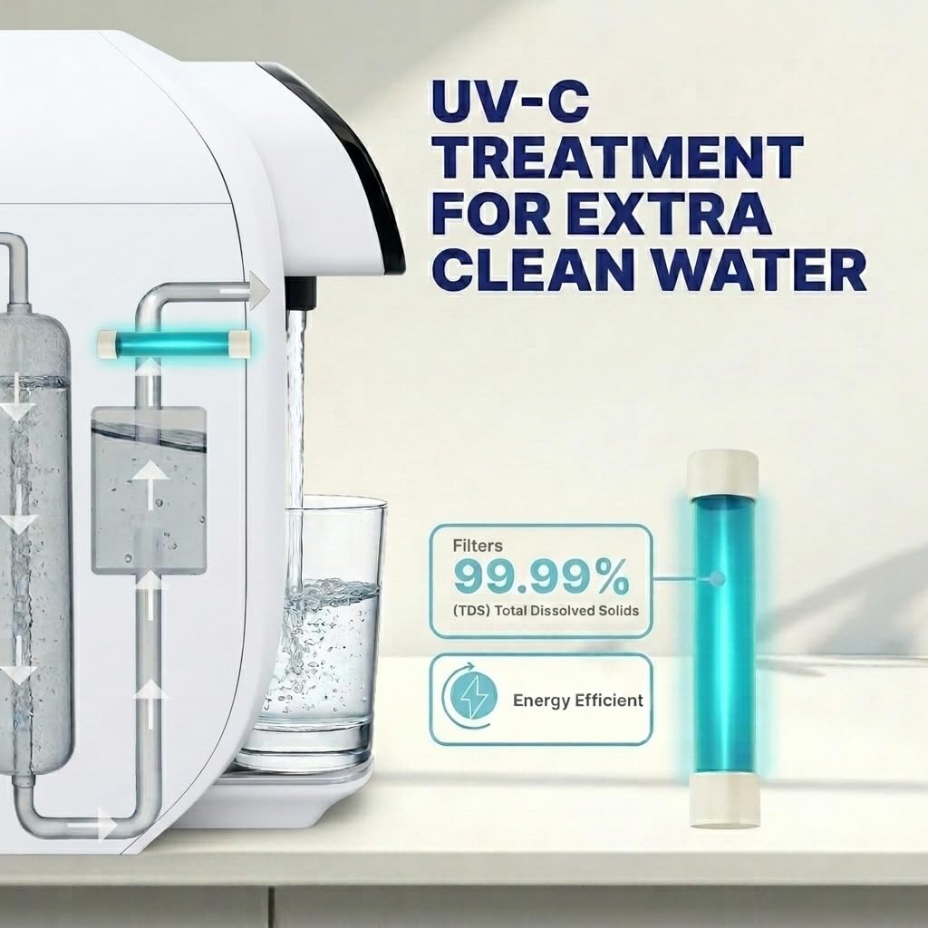 8 Stage Countertop Reverse Osmosis System with UV & Hot Water