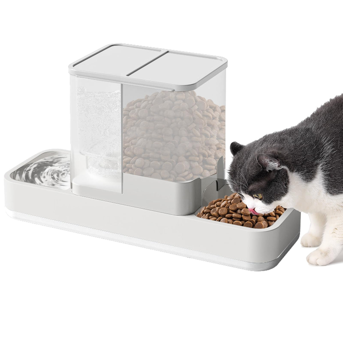 Automatic Small Pet Feeder and Water Dispenser (White)
