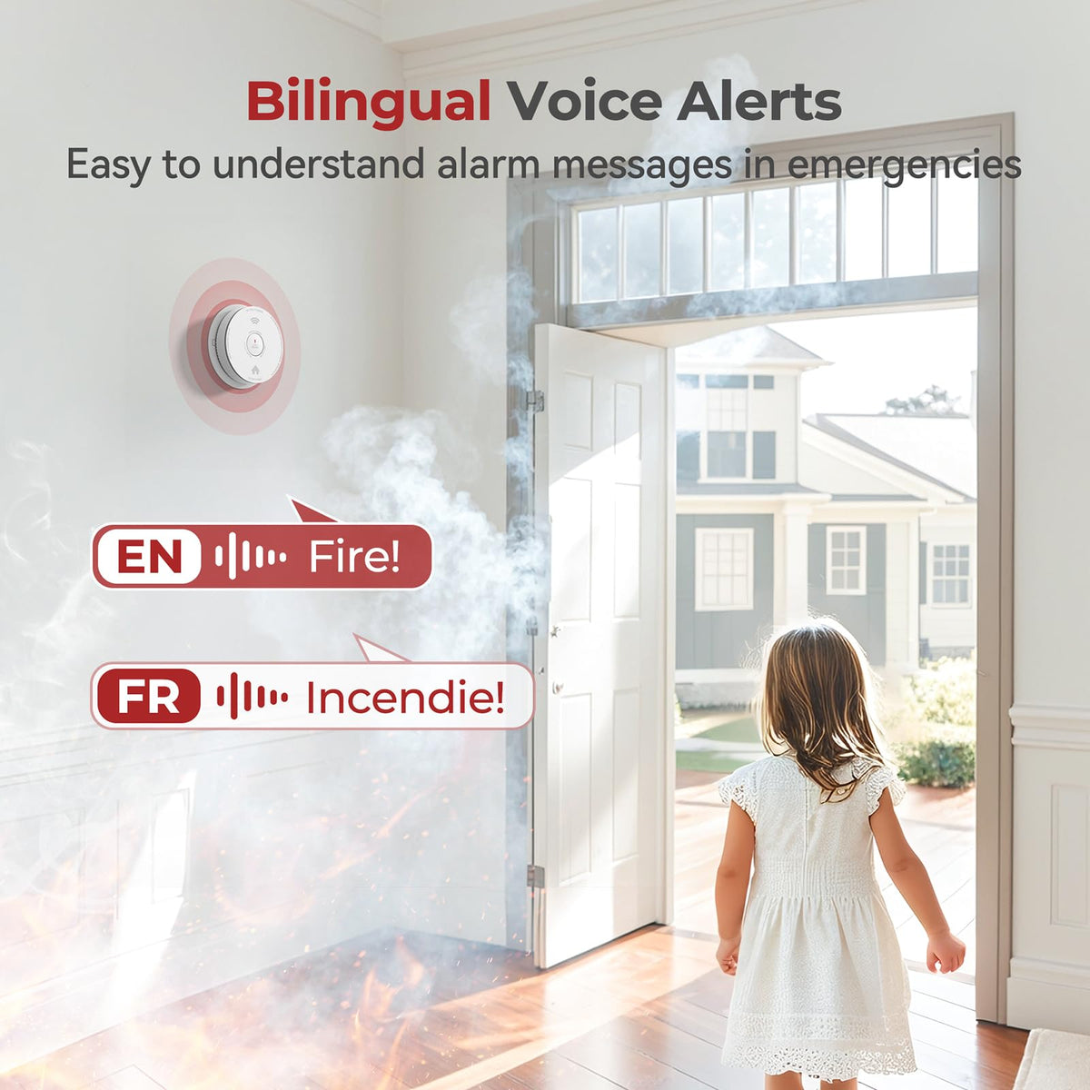 Siterlink Hardwired Smoke Detector and Carbon Monoxide Detector 2 Pack (Hardwired Interconnected Model / 2 Pack)