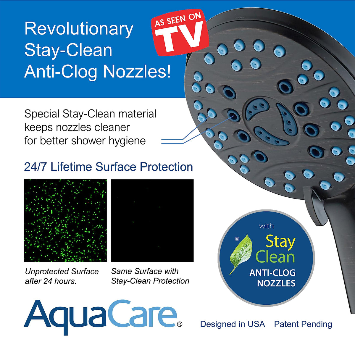 AquaCare 48 mode High Pressure 3 (4.3 Inch Rain Shower Head / Matte Black)