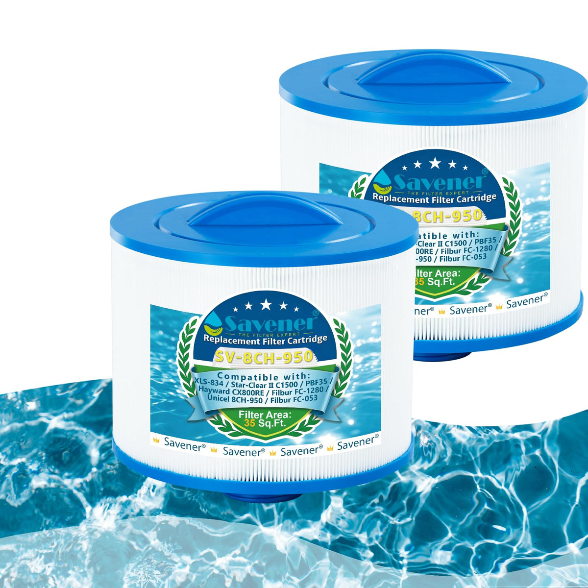 8CH 950 Hot Tub Spa Filter Cartridge (8CH-950-2Pack)