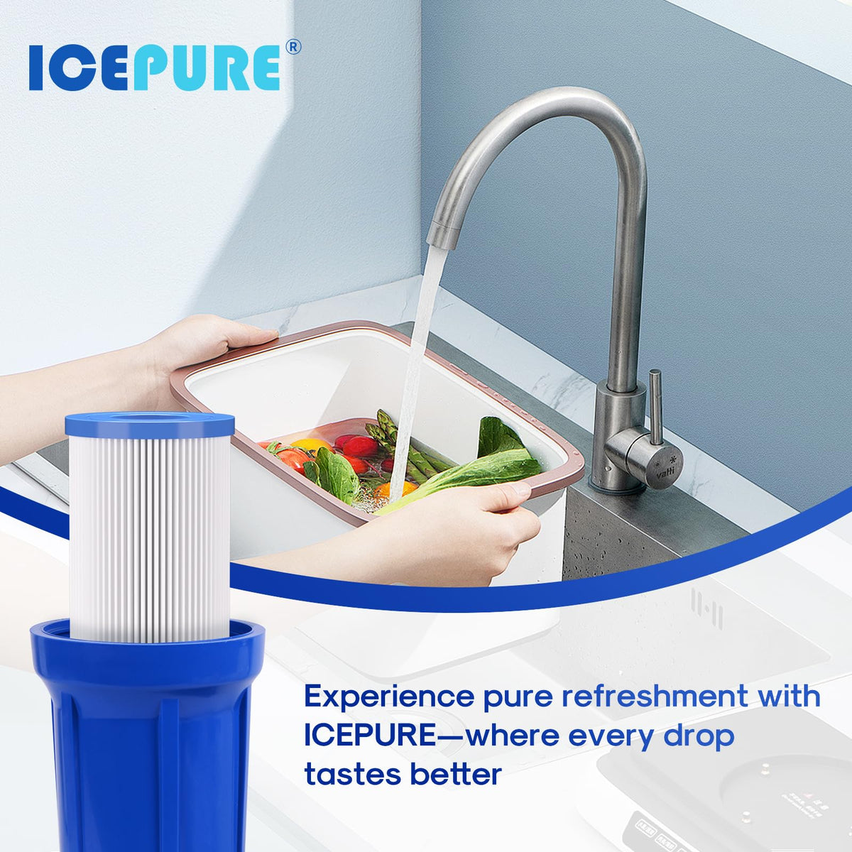 20 Inch Whole House Pleated Sediment Water Filter Cartridge for Well Water (5 micron)