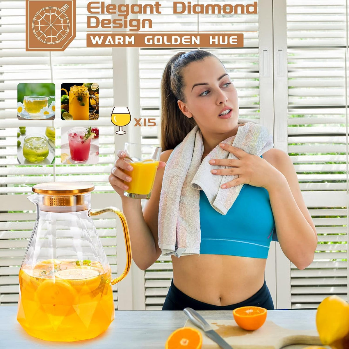 Glass Pitcher (74.7 ounces)